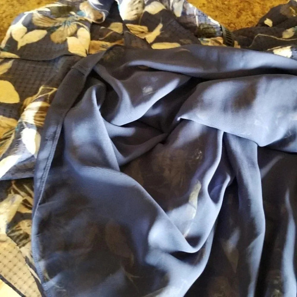 Eliza J Blue Floral Ruffle Midi Dress 14 - Picture 8 of 16